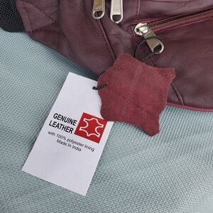 Genuine Leather Women's Crossbody Bag - Wine (New With Wear Marks) Discounted